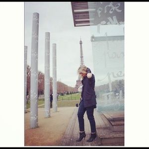 Navy/emerald plaid ankle pants